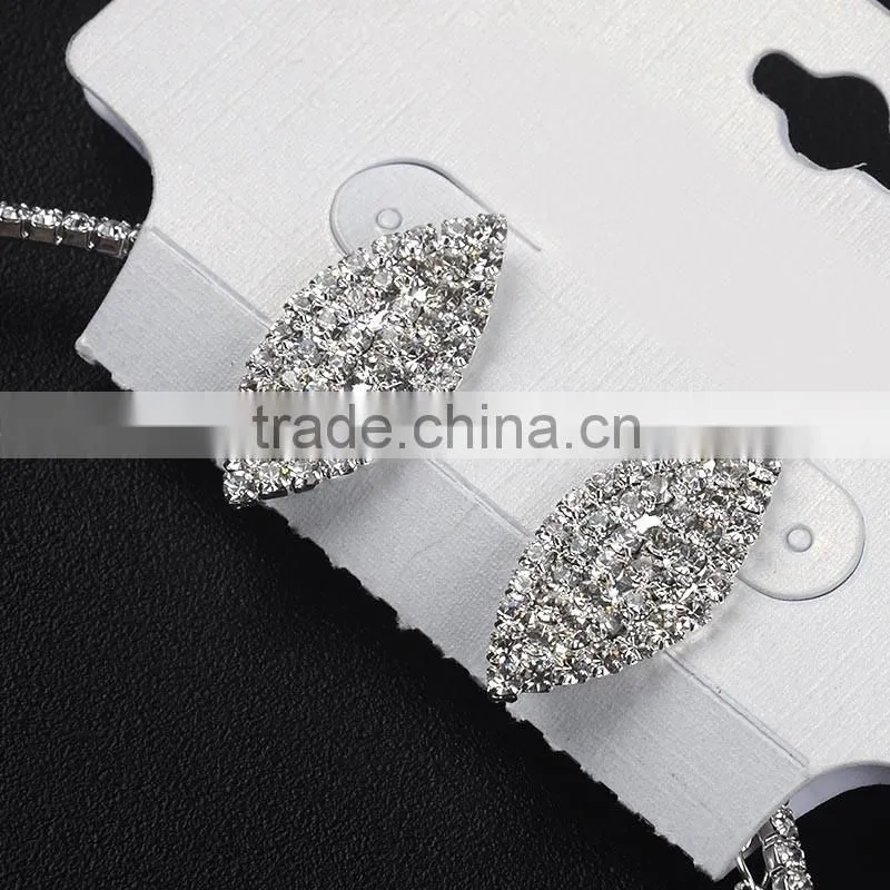 Wedding Jewelry Sets Dubai Bridal indian bridal Crystal Necklace Earring jewelry set For Bridal Dressing