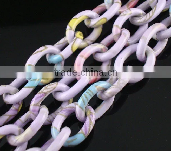 orange color black lines pattern jewelry chains for men