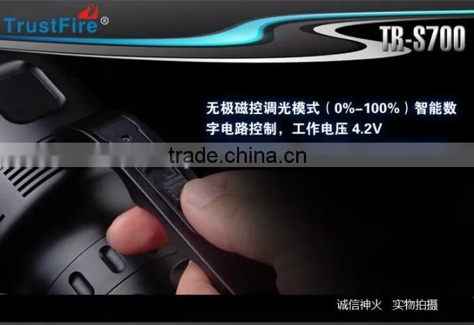 TrustFire TR-S700 7 X CREE XM-L T6 3800-Lumen LED Flashlight w/Step-less Brightness Control And Handle Switch (3*26650)