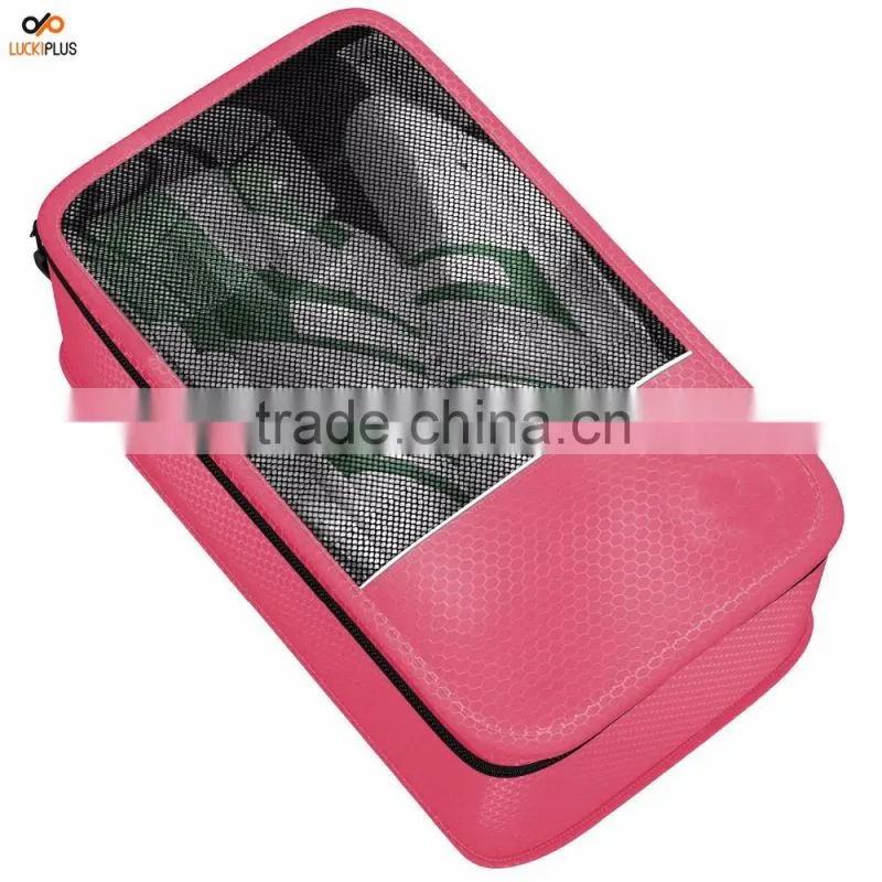 Luckiplus Shoe Bag - Convenient Packing System For Your Shoes When Traveling Pink