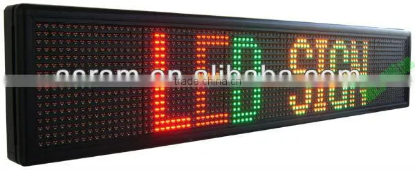P16 red color outdoor led display sign for car park bus station