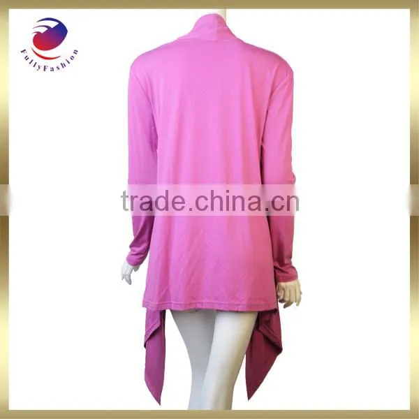 women plain knitted cardigan