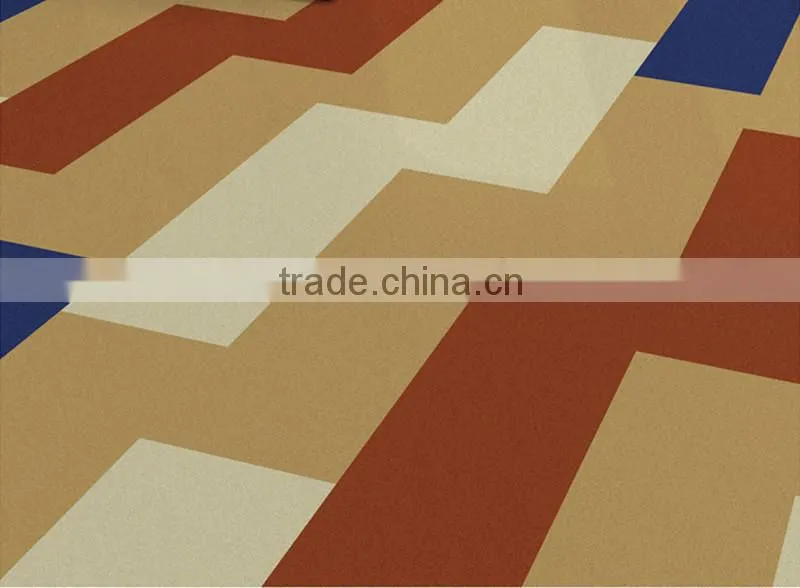 Fireproof commercial pvc carpet with plain color