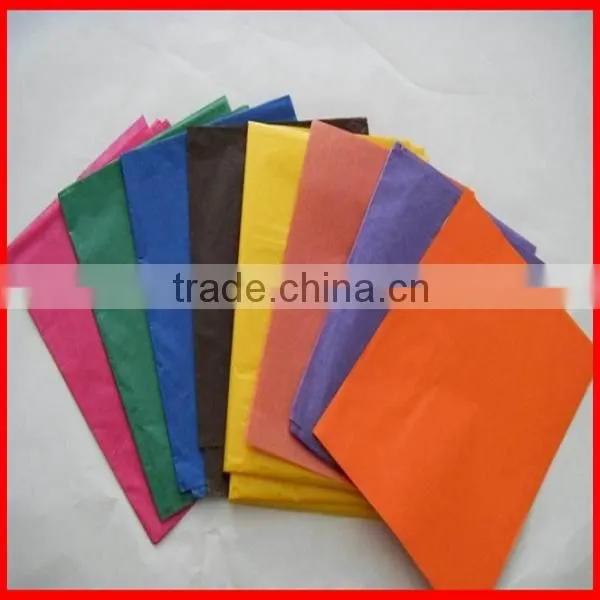 New Designed Solid Colorful Tissue Paper With Customised Printed For Sale