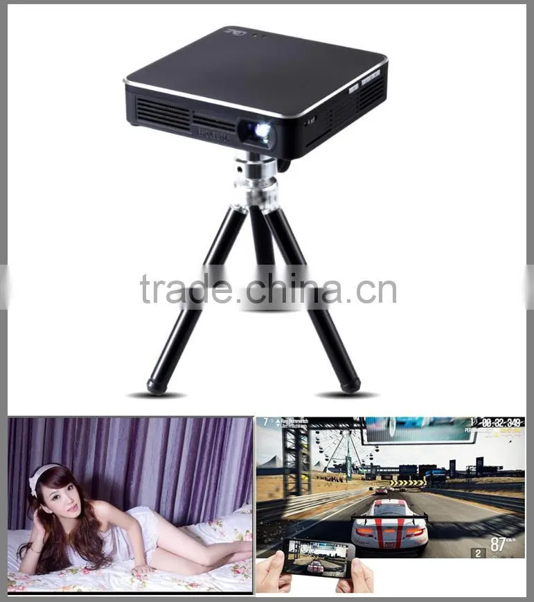 Portable Mini DLP beamer LED Projector New HDP200 Multimedia Player Miracast Airplay Wireless Display HDMI Projector With Tripod