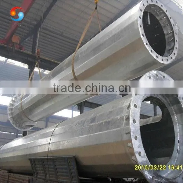 Galvanized Steel Tower Monopole Accessory Polygonal Communication Steel Pole Made In China