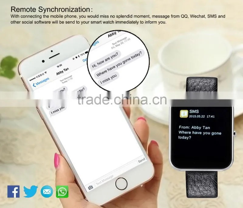 2016 Newest Bluetooth Smartwatch anti lost smart watch LF09 for Apple IOS iPhone S6 S5 S4 Note 3 HTC Android Phone
