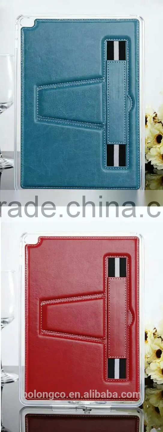 business style foldable tpu surface cover as holder connection TPU back cover case with elastic band stand function for tab