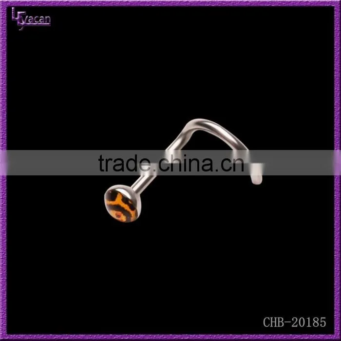 Made In China Colorful Stone Stud Body Jewelry Flesh Colored Nose Studs