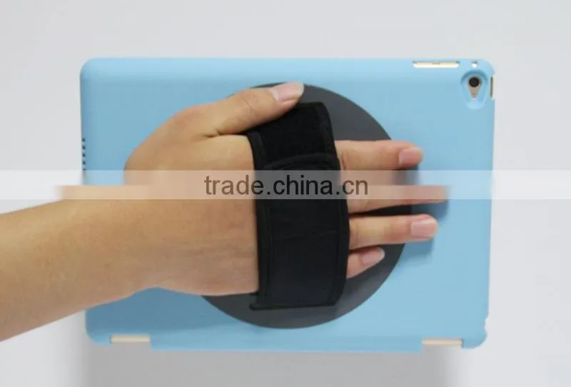 Factory Outlet Patent Item 360 Rotation handheld PC back case PU Smart front flip cover for iPad air 2