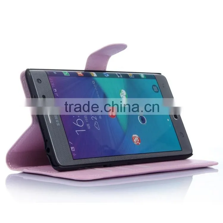High Quality Leather Holster Card Wallet Folio Stand Flip Case Cover for Samsung GALAXY Note Edge N915
