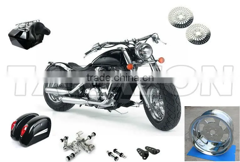 Motorcycle Custom Cafe Racer Bobber Chrome Headlight Brackets For 35-43mm Forks