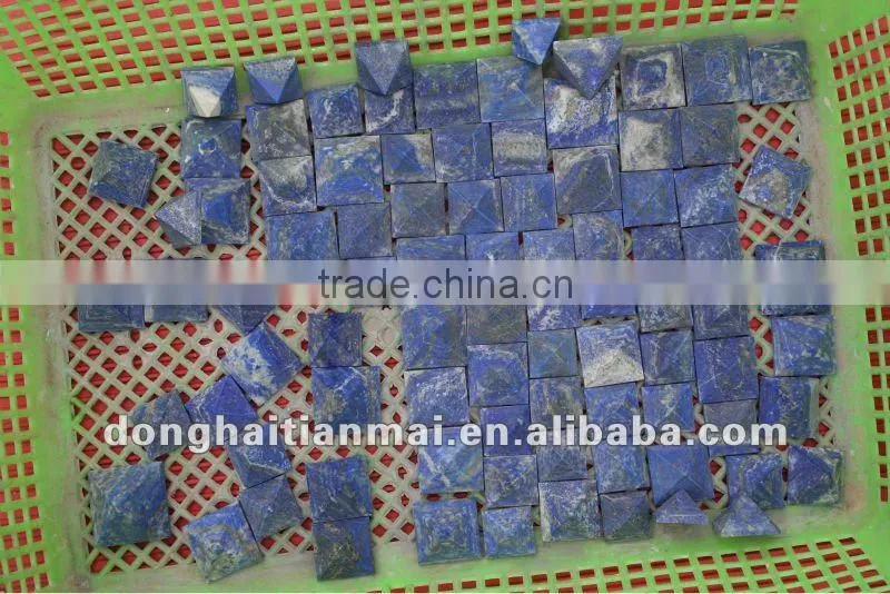 HOT! Natural Blue Gemstone Rock Quartz Crystal Pyramid