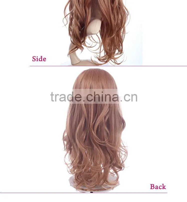 2014 Hot selling synthetic long blonde lace front wig