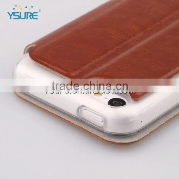 2016 Hot Sales Slim PU Leather Case for iphone6 with big magnet and support stand