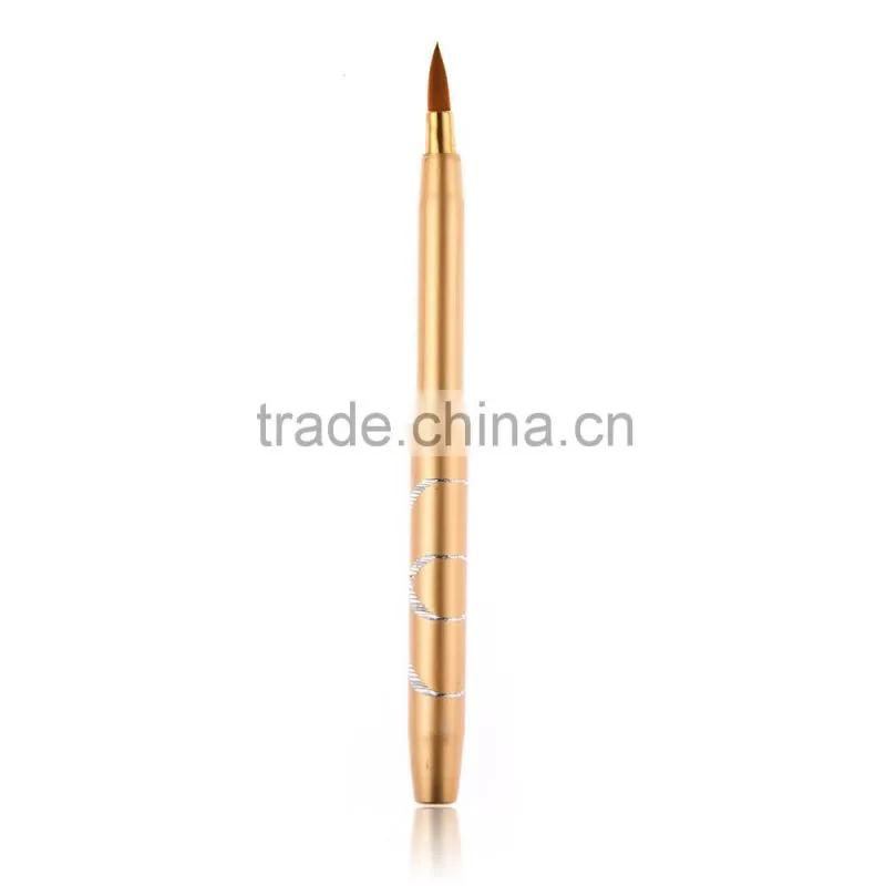 Retractable Lipbrush Mini Flexible Lip Brush Portable Alloy Outer Tube Cover Makeup Tool Travel Home Use