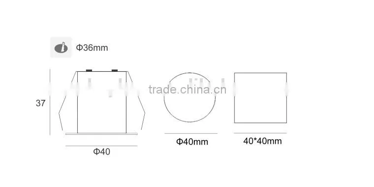 small size Epistar COB Round 3W LED downlight TEC002S3WR3