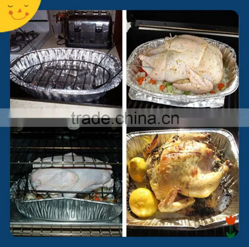 Foil containers oval quality Aluminium Turkey Roasting Tray aluminum foil roaser pan