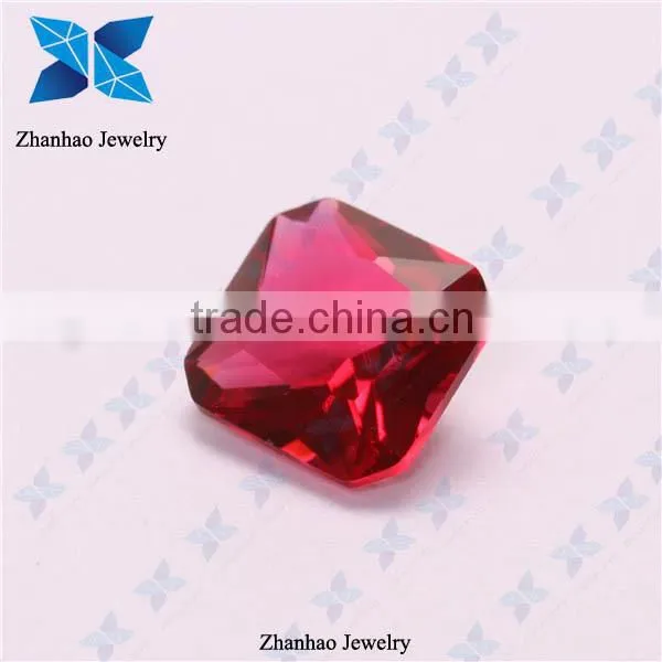 Alibaba express rough synthetic red glass gemstones for wedding dresses