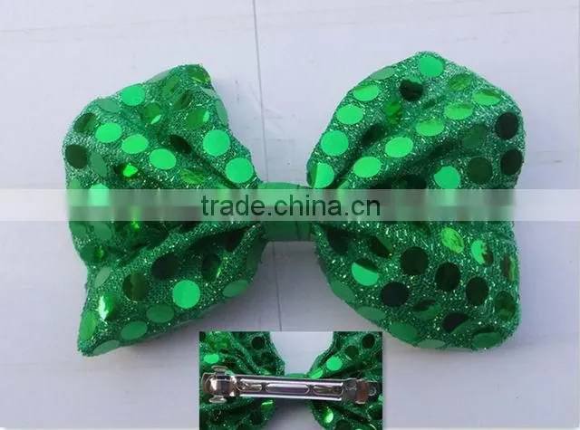 beautiful sequin fabric bow barrette
