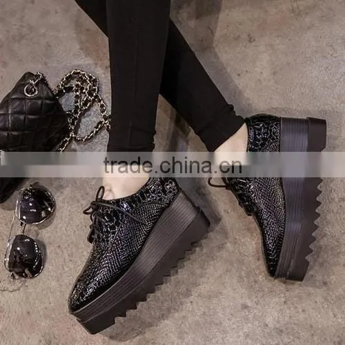 2016 women platform shoes black plaform shoes fashion winter shoes PH4107