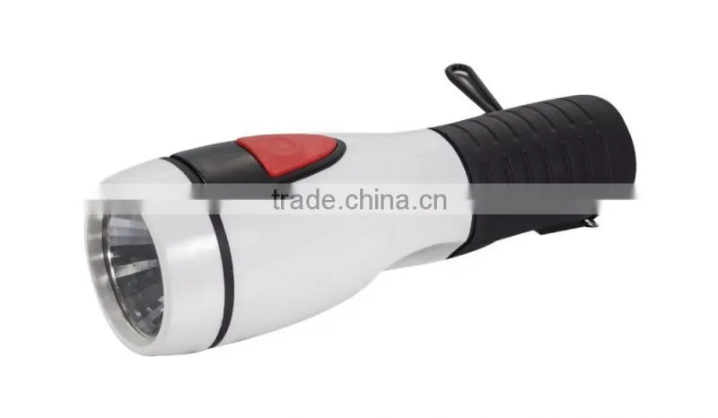 Powerful and cheap led plastic torch flashlight powered by 2*D batteries