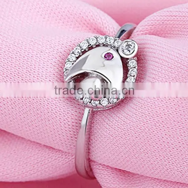 Wholesale Korean edition fish design 925 sterling silver rings