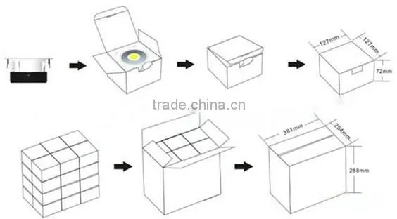 led downlight housing 12w led downlights 100-277v recessed downlight