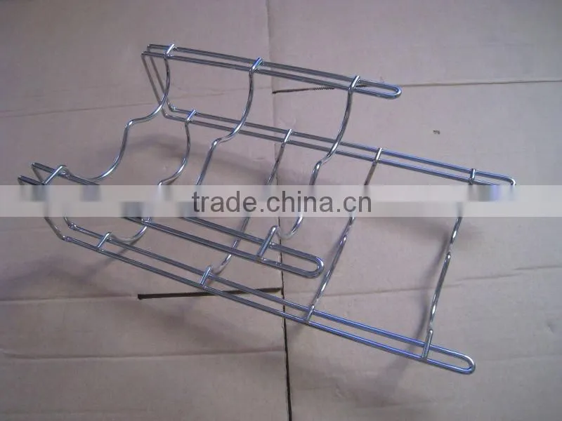 Stainless steel wine rack in hotel
