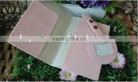 PU leather passport holder baggage tag and lables