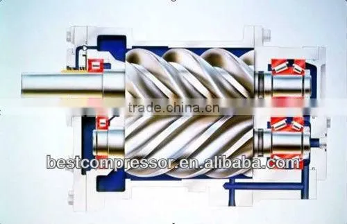 stationary screw type compressor