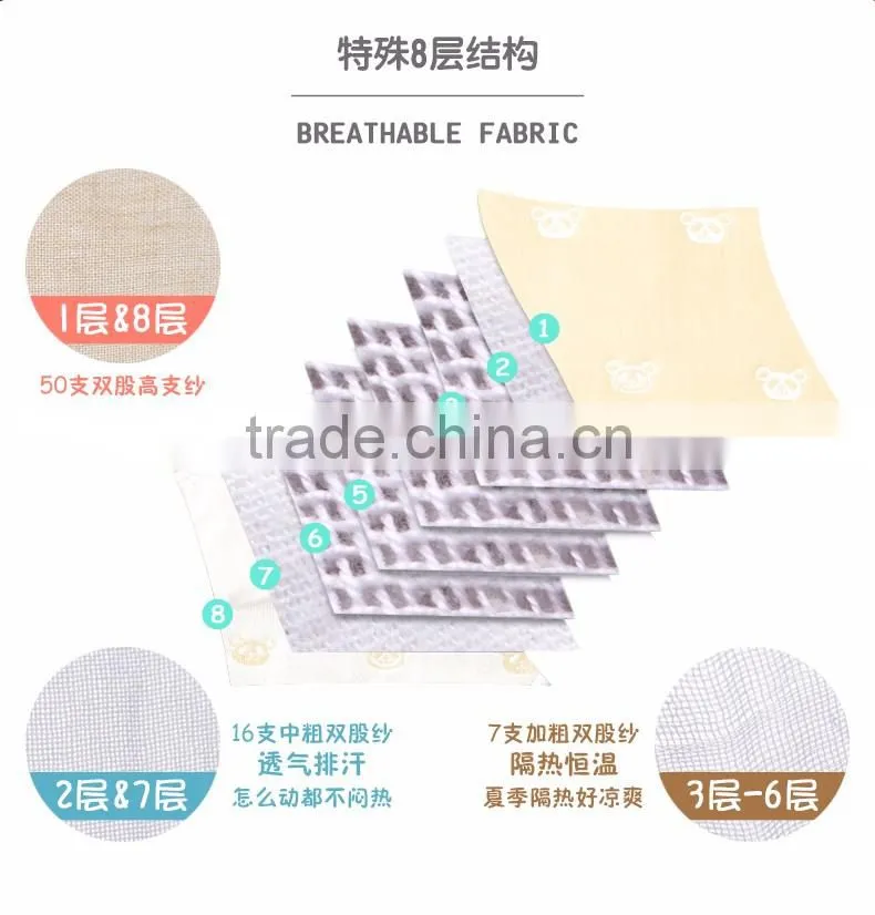 New Arrival Gauze Cotton Kids Cute Sleeping Bag