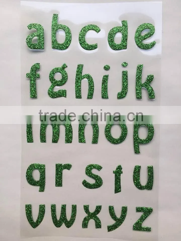 glitter heart and star shape sticker