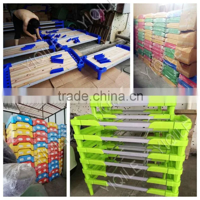 Wholesale Foldable high quality cheap price plastic bed for kids in kindergarten