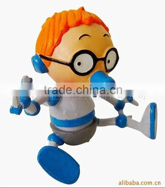 lovely cute plastic DIY dolls,plastic cartoon figures,OEM plastic action figures