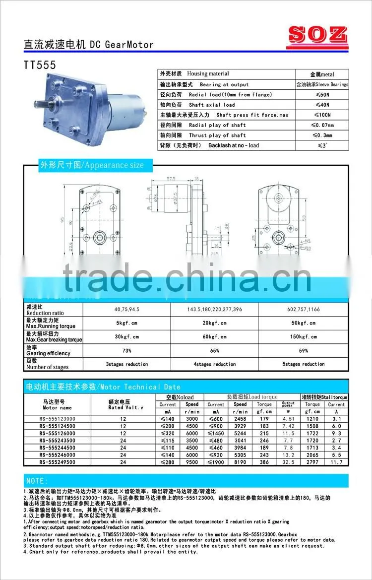 12V/24V DC square gear motor Vending machine motor