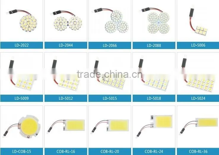 LED panel Car Interior map reading Light 26*36mm 16chips Car Dome Led Light Cob