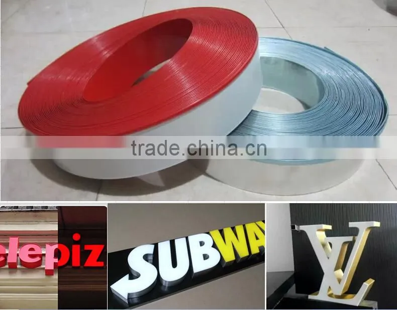 wholesale brushing silver pink gold aluminum profiles for channel letter advertising words