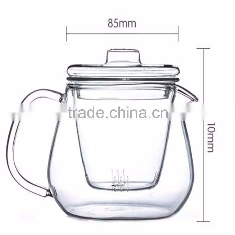 Small order welcomed!Hand-made high borosilicate water glass tea pot with cup and heater in stock