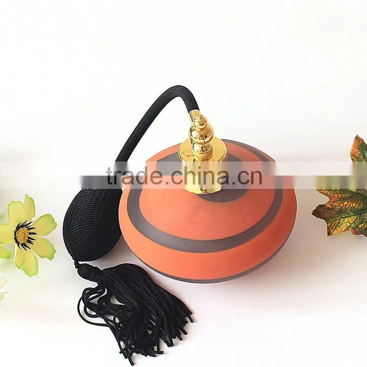 OUBOAO Wholesale High-end Fashion Orange Gasbag Spray Pump Glass Perfume Bottle
