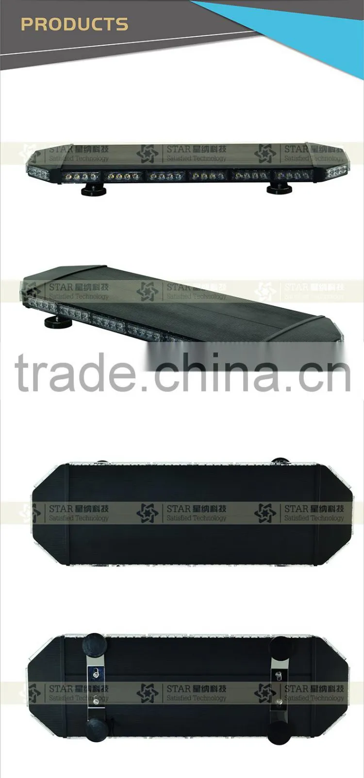 High quality emergency led lighting police strboe mini lightbar TBD-A70-12