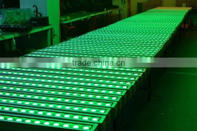 Direct Sale IP65 Outdoor DMX512 6in1 RGBWA+UV 24x15w LED Slim Cameleon Linear Panel LED Wash Bar Light