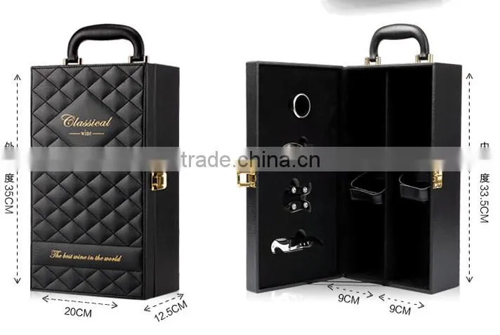 High Quality Leather wine packaging boxes hot selling