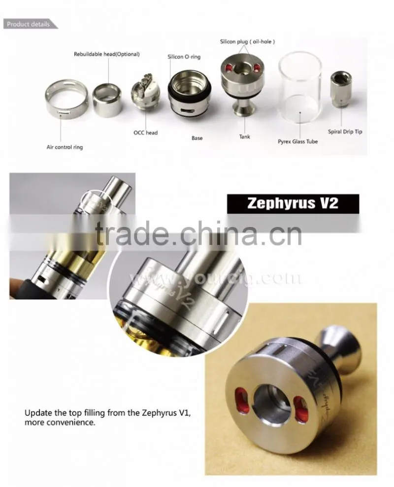 2016 wholesale top filling tank UD zephyrus V2