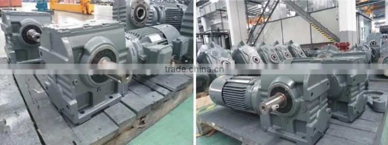 China manufacturer Guomao S Series helical worm ratio reduction gear box for cement mill