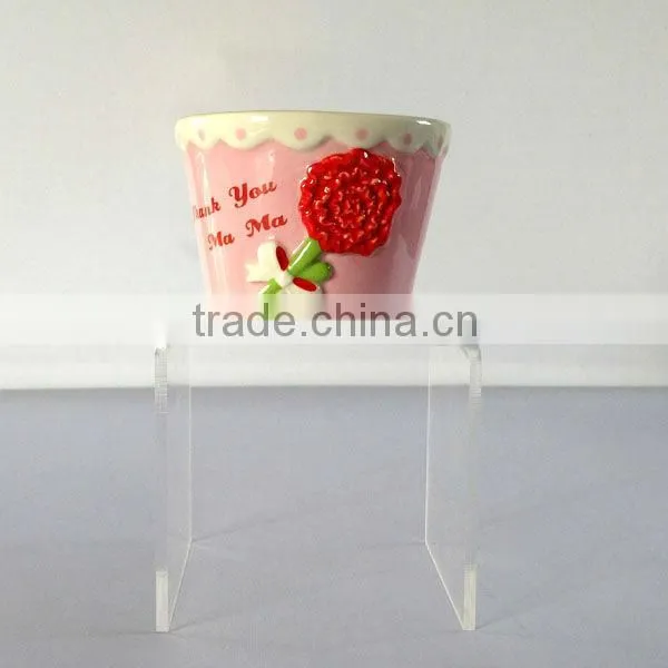 Ceramic with Carnation flower Decal Ceramic pudding bowl