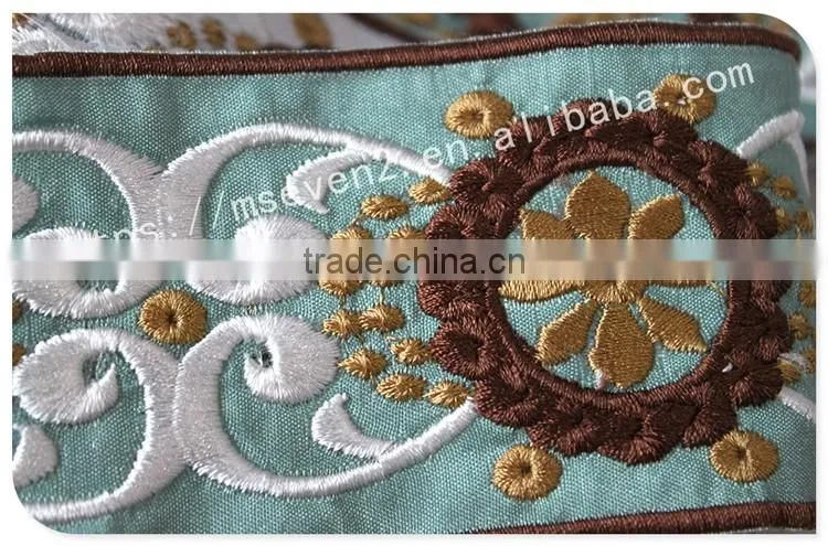 New arrival 6cm width gorgeous ethnic lace trim embroidery for garment