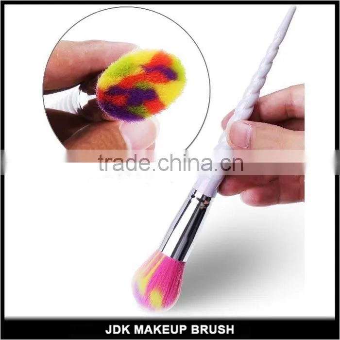 10 PCS Unicorn Makeup Brushes Color Hair Spiral Handle Professional Make Up Brushes Fiber Brush Set Makeup Tools