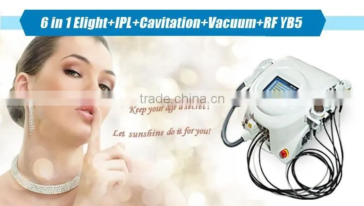 2016 portable 6 in 1 ipl for rf fractional cavitation slimming beauty equipment