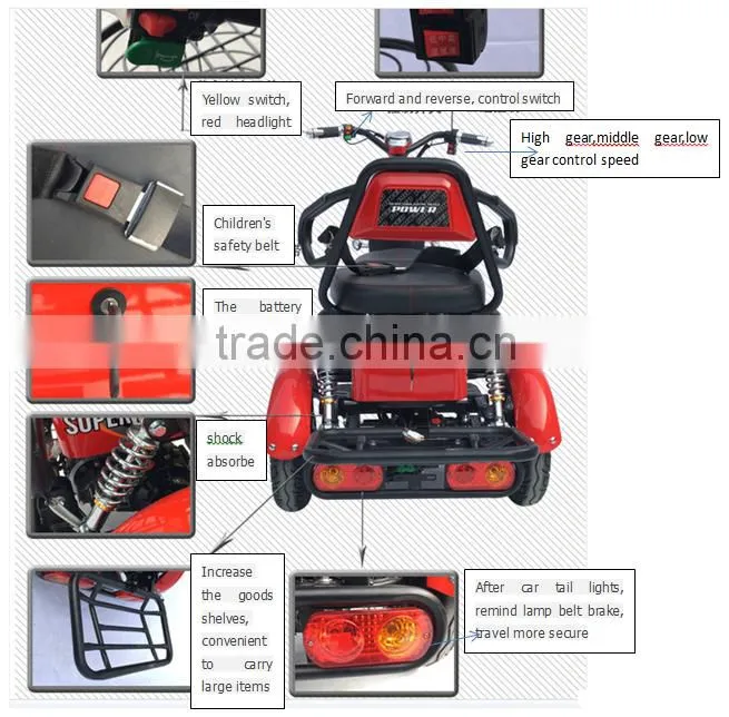 2016 direct factory price 48v 650w 20ah battery electric tricycle adults